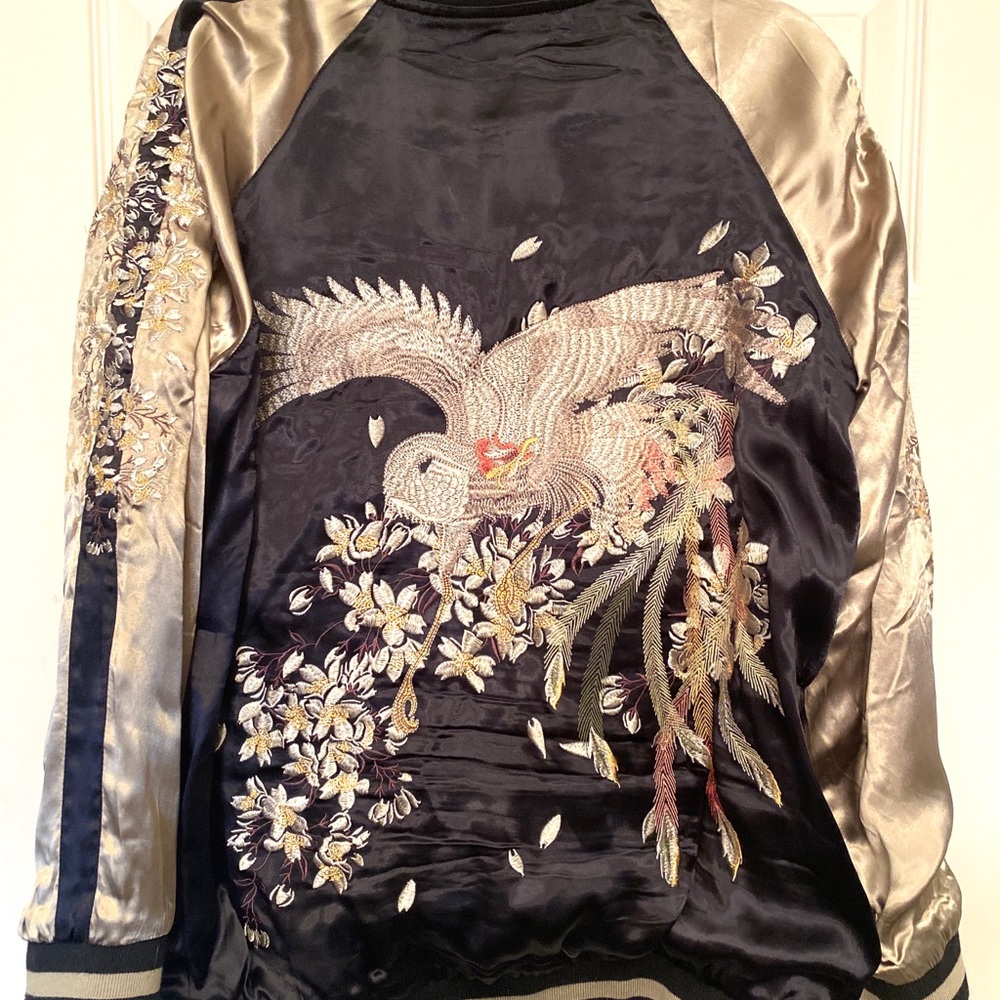 Silk embroidered jacket